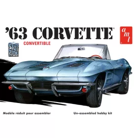 AMT - 1/25 1963 Chevy Corvette Convertible autó makett