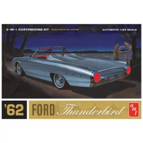   AMT - 1/25 2-IN-1 CUSTOMIZING KIT BUILD STOCK OR CUSTOM '62 FORD Thunderbird INCLUDES NEW PART OPTIONS! autó makett