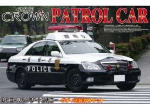 Aoshima - Toyota 18 Crown Police Car Metropolitan Police Department Steel Wheel