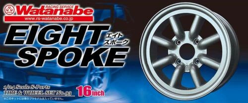Aoshima - Watanabe 8Spoke wheel and tyres set