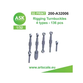Art Scale - Rigging Turnbuckles - 4 types 136 pc.