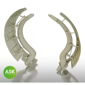   Art Scale - 1/48 A6M2 Zero open engine cooling flaps with exhausts detail set - ASK 3D print rec. for Eduard