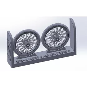   Art Scale - 1/48 Palmer 700 x 85 spoked wheels, UK WWI, for Sopwith Camel, Sopwith Pup, Sopwitch Snipe