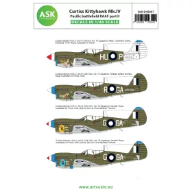   Art Scale - 1/48 Curtiss Kittyhawk Mk.IV Pacific battlefield RAAF part II