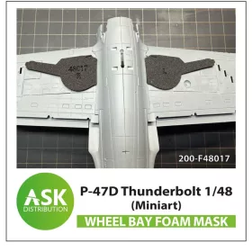   Art Scale - P-47 Thunderbolt FOAM flexibel wheel bay mask for Miniart