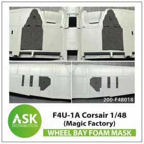   Art Scale - F4U-1A Corsair FOAM flexibel wheel bay mask for Magic Factory