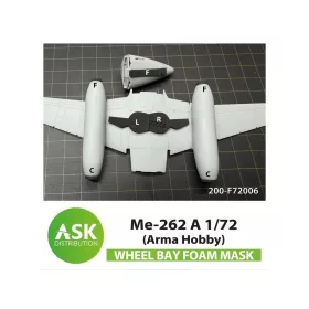   Art Scale - Me 262A wheel bay FOAM flexibel fit mask for Arma Hobby