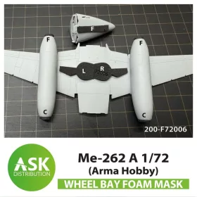   Art Scale - Me 262A wheel bay FOAM flexibel fit mask for Arma Hobby