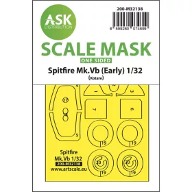   Art Scale - Spitfire Mk.Vb one-sided express fit and self adhesive mask for Kotare 