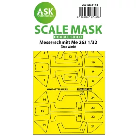   Art Scale - Messerschmitt Me 262  double-sided fit express mask for Das Werk, cat. no. 200-A32144