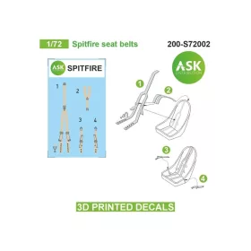 Art Scale - Spitfire seat belts - 3D printed decals by ASK