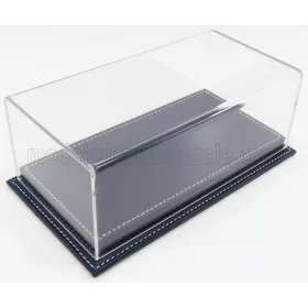   Atlantic - VETRINA DISPLAY BOX MOLHOUSE BASE IN LEATHER BLUE - LENGHT cm 23 X WIDTH cm 12 X HEIGHT cm 8.5 (internal 6.7 cm ) PLASTIC DISPLAY