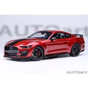   Autoart - Ford Mustang Shelby GT500 Rapid Red/Black Stripes 2023 (composite model/full openings)