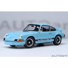   Autoart - 1:18 Porsche 911 Carrera 2.7 RS 1973 (Gulf blue/black stripes) (composite model/ 2 door openings, total 4 openings) - AUTOart