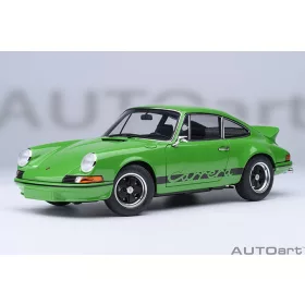   Autoart - 1:18 Porsche 911 Carrera 2.7 RS 1973 (viper green/ black stripes) (composite model/ 2 door openings, total 4 openings) – Autoart
