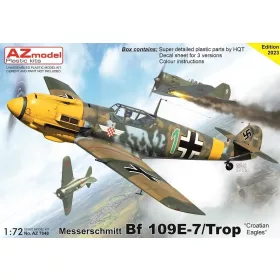 AZ Model - 1/72 Bf 109E-7/Trop  Croatian Eagles 