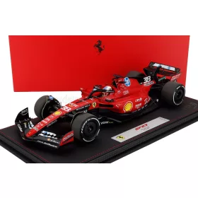   Bbr-Models - FERRARI F1  SF-23 TEAM SCUDERIA FERRARI HP N 38 TEST FIORANO 2025 GUANYU ZHOU WITH SHOWCASE RED BLACK