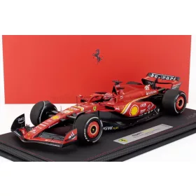  Bbr-Models - FERRARI F1  SF-24 TEAM SCUDERIA FERRARI N 16 2nd AUSTRALIAN GP 2024 CHARLES LECLERC WITH SHOWCASE RED BLACK