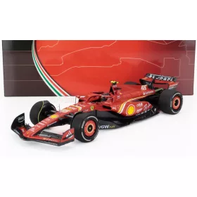   Bbr-Models - FERRARI F1 SF-24 TEAM SCUDERIA FERRARI N 55 WINNER AUSTRALIAN GP 2024 CARLOS SAINZ RED BLACK