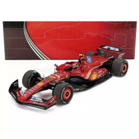   Bbr-Models - FERRARI F1  SF-24 TEAM SCUDERIA FERRARI N 55 MONZA ITALY GP 2024 CARLOS SAINZ RED BLACK