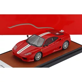   Bbr-Models - FERRARI 360 CHALLENGE STRADALE ITALIAN STRIPES 2003 ROSSO CORSA - RED