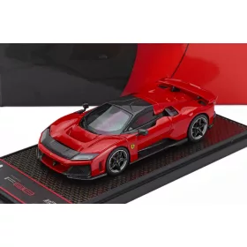   Bbr-Models - FERRARI F80 2024 - CARBON SILVER RIMS ROSSO CORSA - RED BLACK