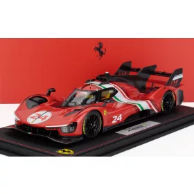   Bbr-Models - FERRARI 499P 3.0L TURBO V6 N 24 MODIFICATA LAUNCH VERSION 2023 WITH SHOWCASE RED WHITE BLACK