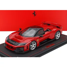   Bbr-Models - FERRARI F80 2024 - SILVER RIMS WITH SHOWCASE ROSSO CORSA - RED BLACK