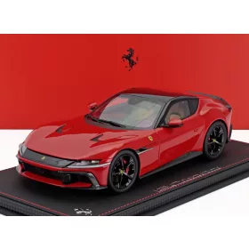   Bbr-Models - FERRARI 12CILINDRI V12 830cv PANORAMIC ROOF 2024 - GLOSSY BLACK RIMS WITH SHOWCASE ROSSO CORSA - RED