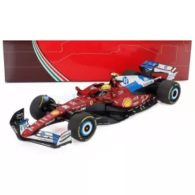   Bbr-Models - FERRARI F1  SF-25 TEAM SCUDERIA FERRARI HP N 44 MIAMI GP 2025 LEWIS HAMILTON RED BLUE WHITE