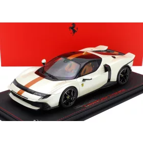   Bbr-Models - FERRARI 849 TESTAROSSA 2025 WITH SHOWCASE BIANCO ITALIA - WHITE YELLOW AMBRA