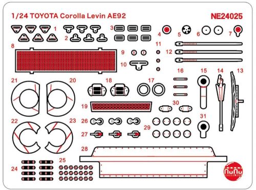 NUNU-BEEMAX - TOYOTA Corolla Levin AE92, Grade UP Parts