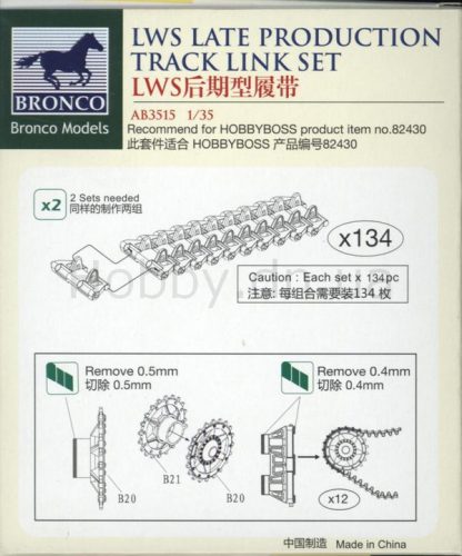 Bronco Models - LWS Late-Production Track link set