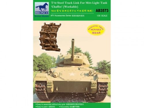 Bronco Models - T-72 Track Link(Steel Type)for M24 Light Tank Chaffee (Workable