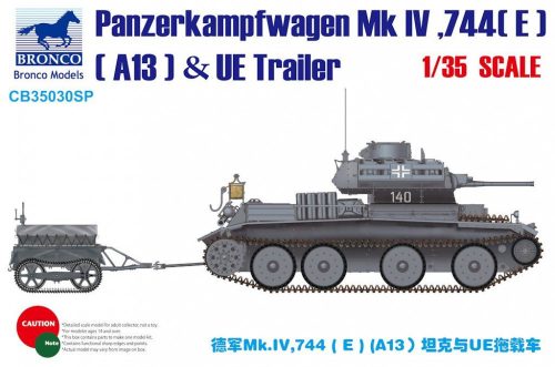 Bronco Models - Panzerkampfwagen Mk.IV,744(E)(A13)& UE Trailer