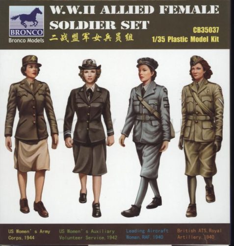 Bronco Models - W.W.II Allied Female Soldier Set(4 Figur