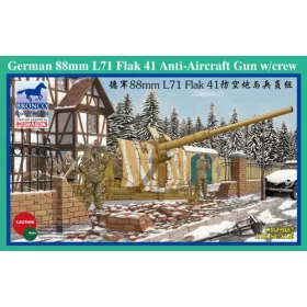   Bronco Models - German 88mm L71 Flak 41 Anti-Aircraft Gun w/Crew harcjármű makett