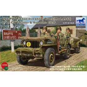   GPW 1/4 ton 4x4 Utility Track Mod.1942 w/10-CWT   Airborne Crew harcjármű makett