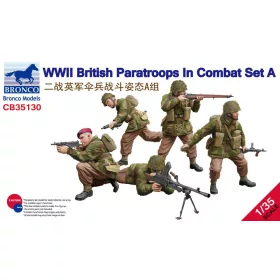   Bronco Models - WWII British Paratroops in Combat Set A figura makett