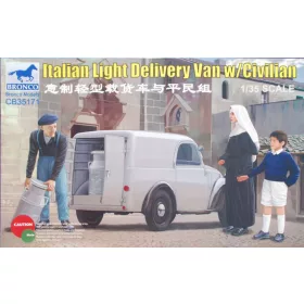Bronco Models - Italian Delivery Van w/civilian autó makett