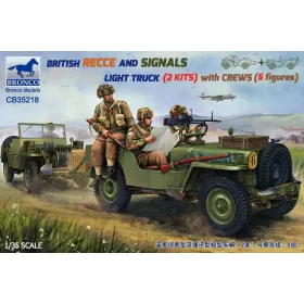   Bronco Models - BRITISH RECCE AND SIGNALS LIGHT TRUCK (2 KITS ) with CREWS harcjármű makett