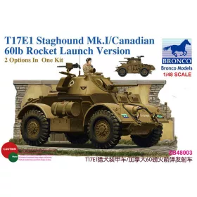   Bronco Models - T17E1 Staghound Mk.I/Canadian 601b Rocke Launch Version(2 Options In One Kit harcjármű makett