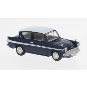 Brekina - Ford Anglia dunkelblau/weiss 1959