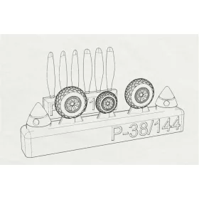 Brengun - P-38 Wheels -proppelers (Fujimi kit)