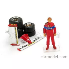   Brumm - Figures Didier Pironi For Ferrari F1 126Ck Turbo 1981 + Front And Rear Wings + Qualifying Tyres Red