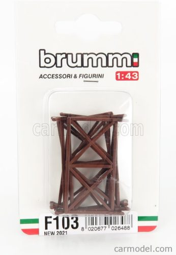 Brumm - Accessories Set 5X Transenne - Street Barricades Sizes Misure 4.65Cm X 2.85 Cm Brown