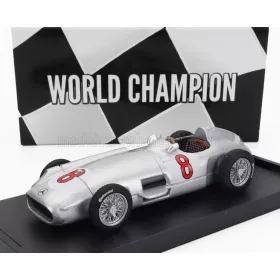  Brumm - MERCEDES BENZ F1 W196 N 8 WORLD CHAMPION WINNER DUTCH GP 1955 JUAN MANUEL FANGIO SILVER