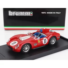  Brumm - FERRARI 250TR TESTAROSSA 3.0L V12 SPIDER TEAM SCUDERIA FERRARI SPA N 11 WINNER 24h LE MANS 1960 PAUL FRERE - OLIVIER GENDEBIEN RED