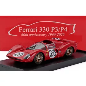   Brumm - FERRARI 330P4 4.0L V12 SPIDER TEAM SPA FERRARI SEFAC N 20 24h LE MANS 1967 CHRIS AMON - NINO VACCARELLA RED