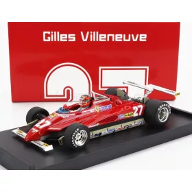   Brumm - FERRARI F1  126C2 N 27 USA OVEST LONG BEACH GP 1982 GILLES VILLENEUVE - WITH DRIVER FIGURE RED